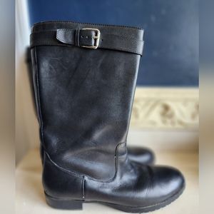 Black mid calf Ralph Lauren boots leather 8.5